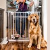 Carlson grind handsfree walk-thru hvit 81x76-112cm Carlson grind handsfree walk-thru hvit 81x76-112cm