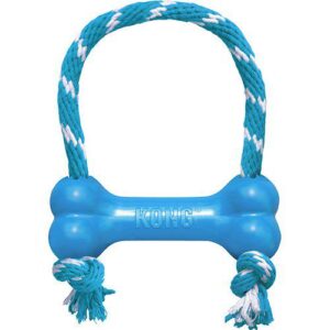 Kong Puppy Goodie Bone med tau Valpeleke