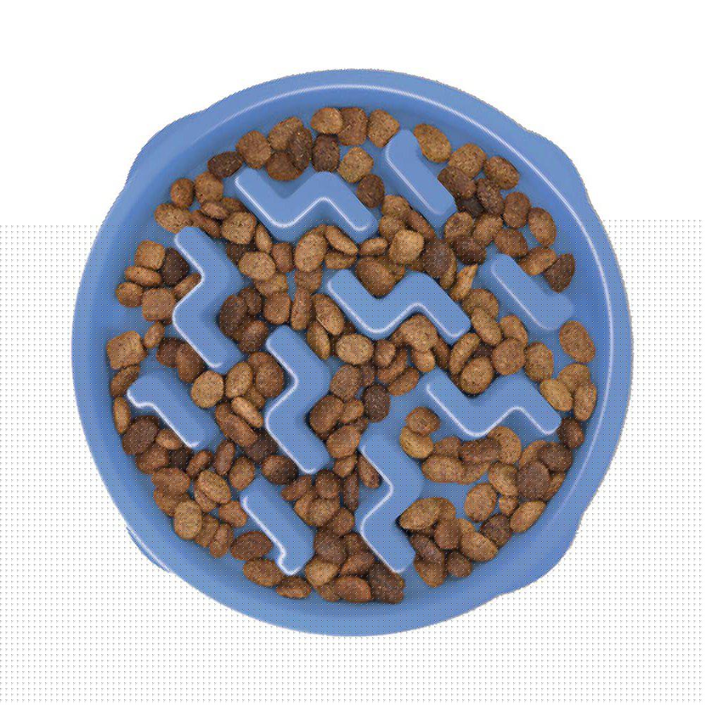 OH Matskål Fun Feeder Slow Bowl Spis-Sakte-Skål Blå