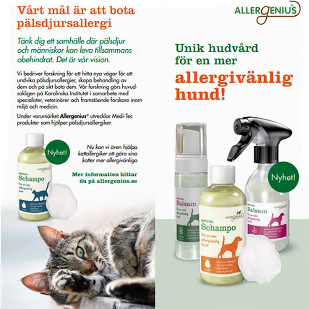 Allergenius Spesialsjampo hund - reduserer mengden allergen