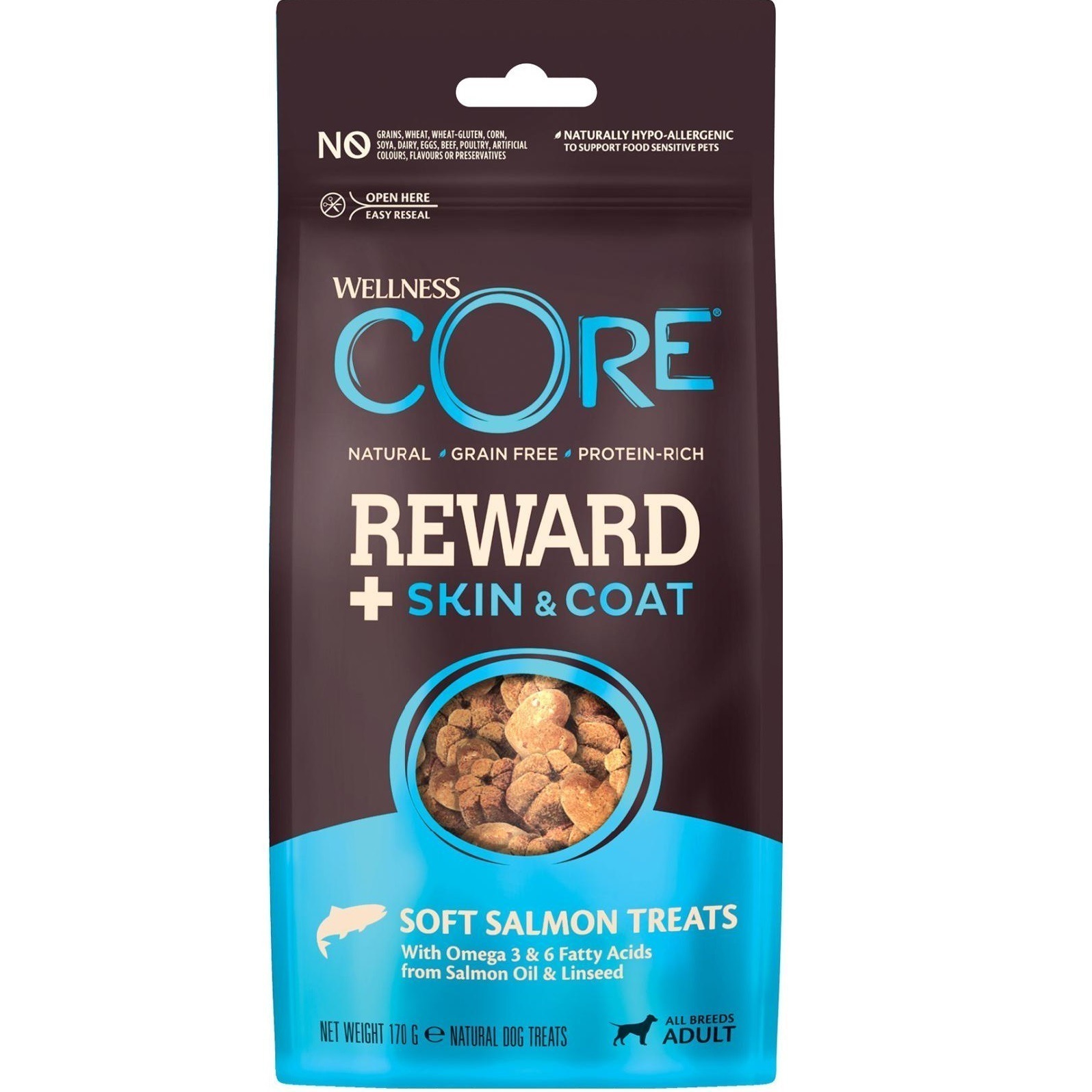 CORE Reward+ Treats Skin & Coat - 8 X 170gram CORE Reward+ Treats Skin & Coat - 8 X 170gram