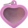 MyFamily Hushtag Hjerte ID Tag-Aluminium med plast kant MyFamily Hushtag Hjerte ID Tag-Aluminium med plast kant