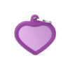 MyFamily Hushtag Hjerte ID Tag-Aluminium med plast kant MyFamily Hushtag Hjerte ID Tag-Aluminium med plast kant