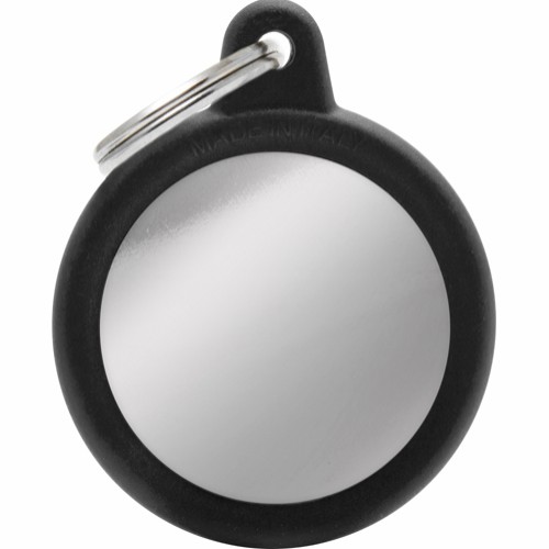 MyFamily Hushtag Sirkel ID Tag-Aluminium med plast kant