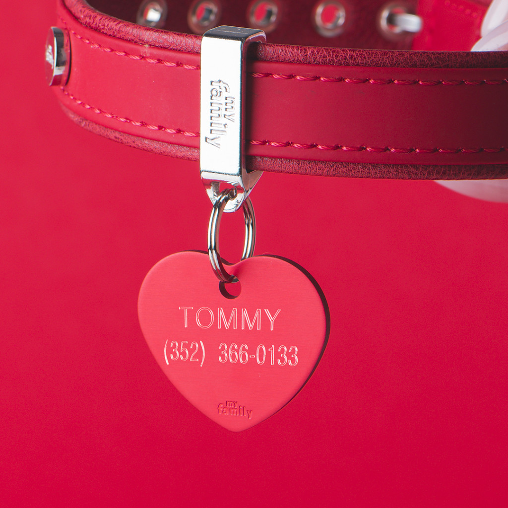 Myfamily Basic Hjerte ID tag aluminium