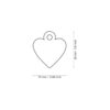 Myfamily Basic Hjerte ID tag aluminium Myfamily Basic Hjerte ID tag aluminium
