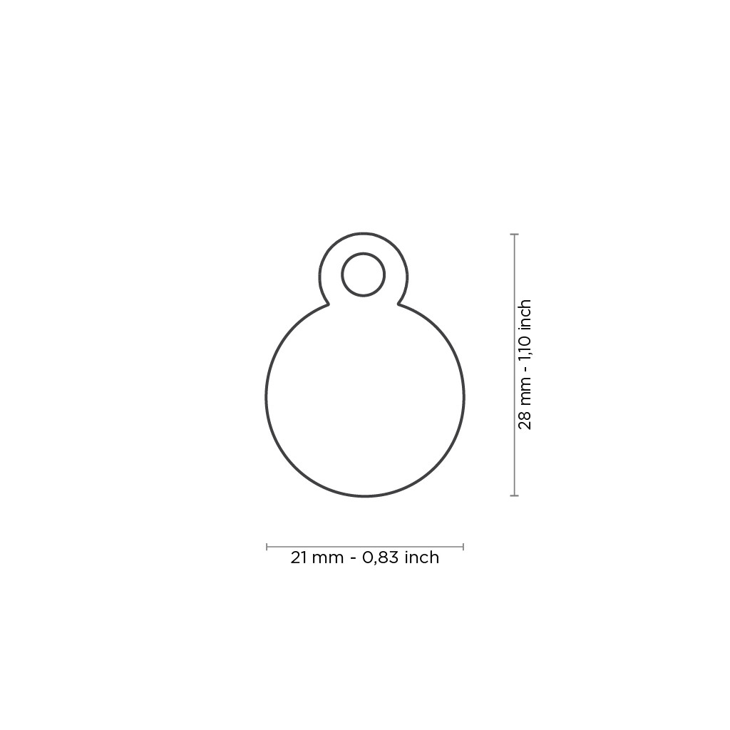 Myfamily Basic Sirkel ID tag aluminium
