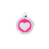 Myfamily Glam Strass ID-merke med hjerte Myfamily Glam Strass ID-merke med hjerte