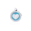 Myfamily Glam Strass ID-merke med hjerte Myfamily Glam Strass ID-merke med hjerte