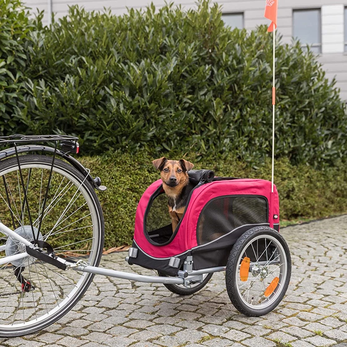 Trixie Sykkelvogn for hund (rød)