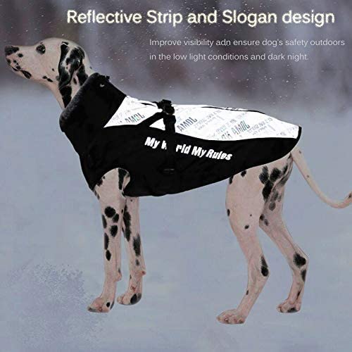 Vinterdekken til hund med refleks, sele og varm krage