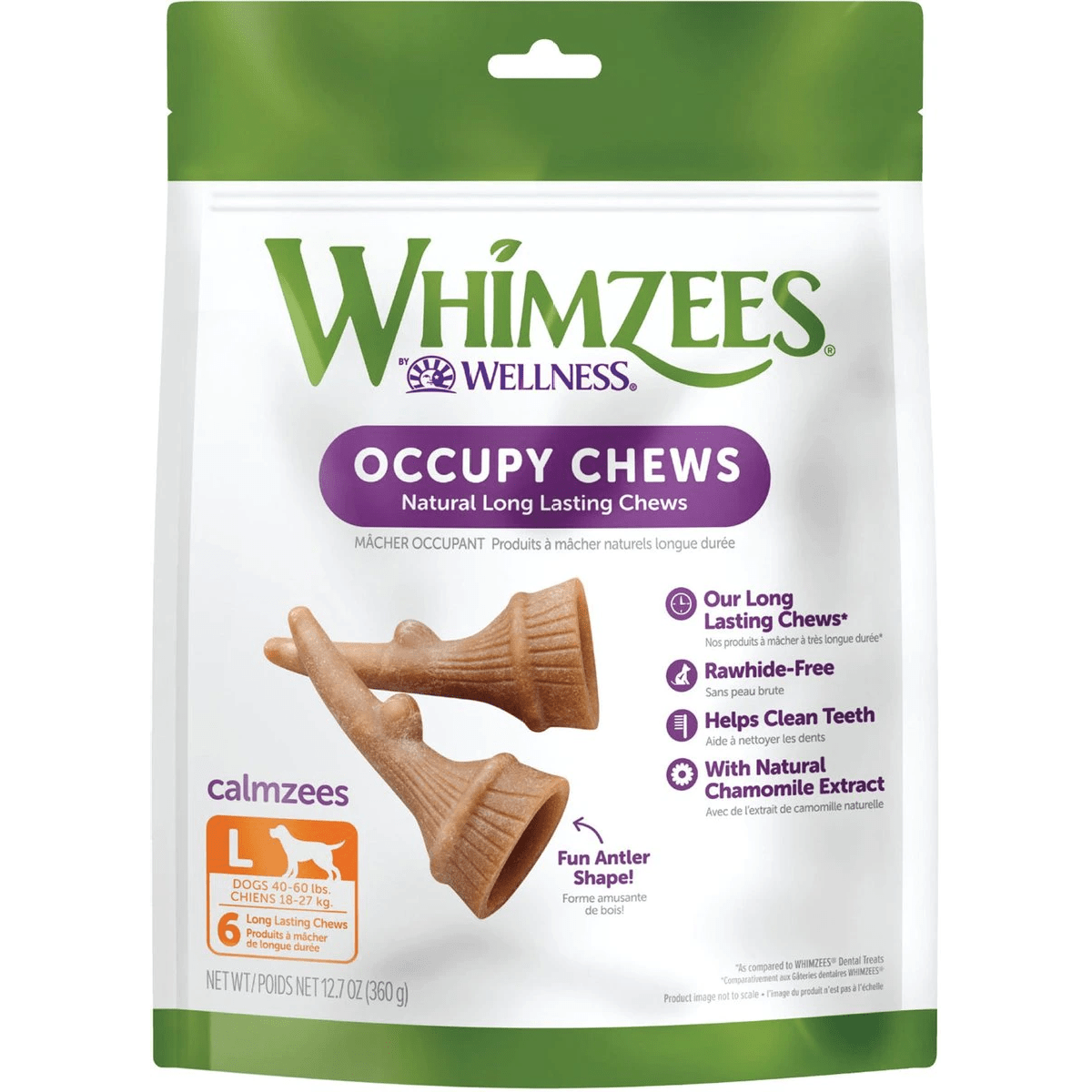Whimzees Occupy Antler Dental Vegetar Tygg i pose