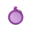 MyFamily Hushtag Sirkel ID Tag-Aluminium med plast kant MyFamily Hushtag Sirkel ID Tag-Aluminium med plast kant