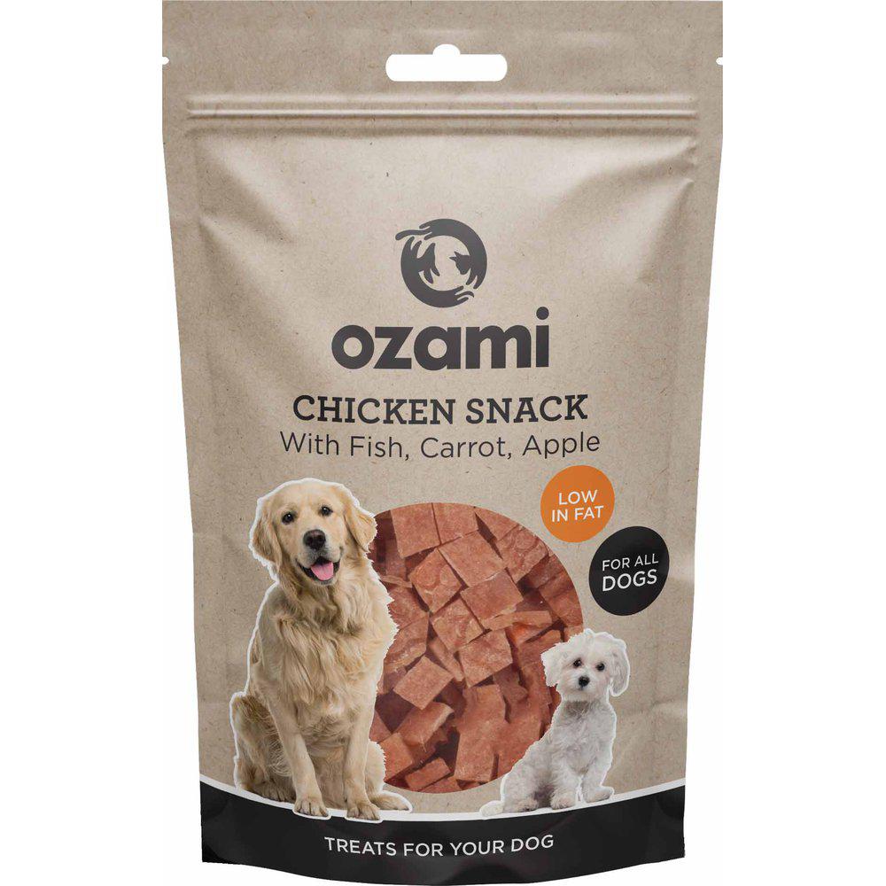 Ozami Hundegodbiter med Kylling-Fisk-Gulrot og Eple 100gr