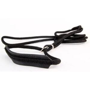 Utstillingskobbel med lærfront sort 4mm-120cm