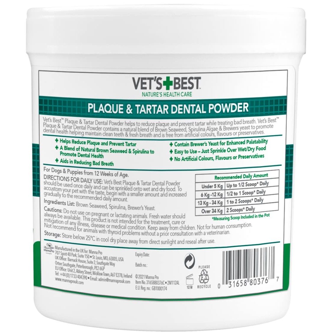 Vets Best Tannpleie pulver
