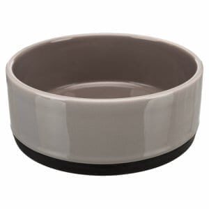 Keramikk skål med gummikant grå