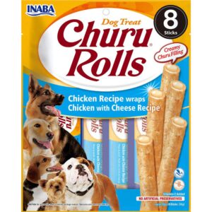 Inaba Churu snacks rull hund Kylling og ost, 8stk