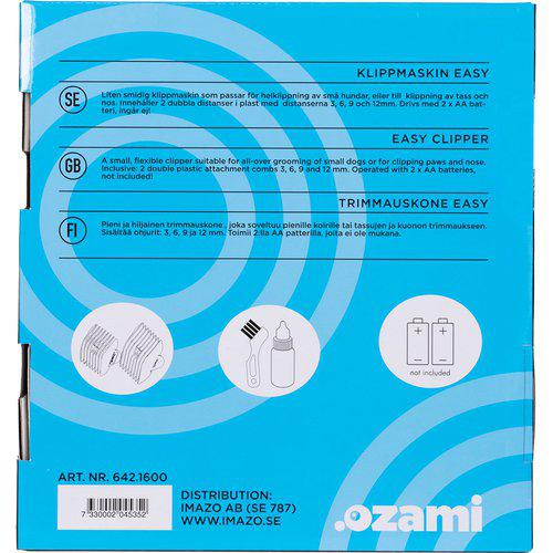 Klippemaskin Easy klipper batteri 3/6/9/12mm