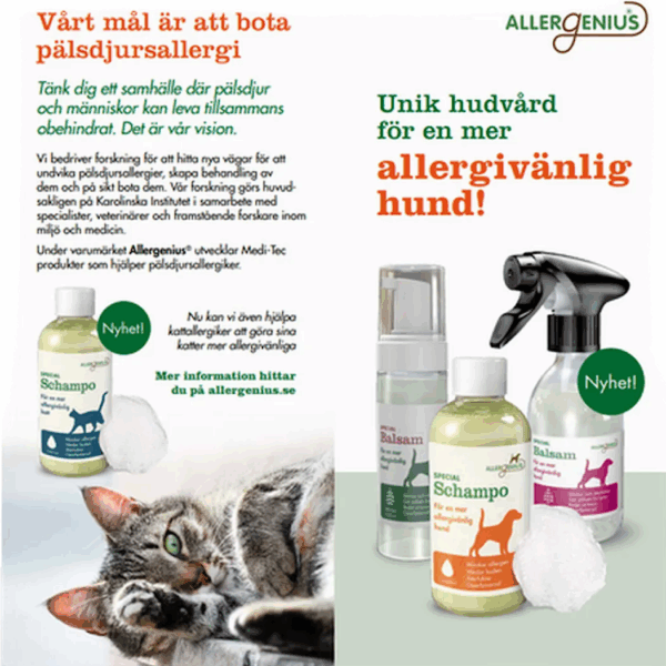 Allergenius Spesialsjampo hund - reduserer mengden allergen