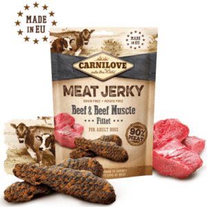 Carnilove Meat Jerky Hundesnacks Tørkede Fileter Kalkun & Storfe