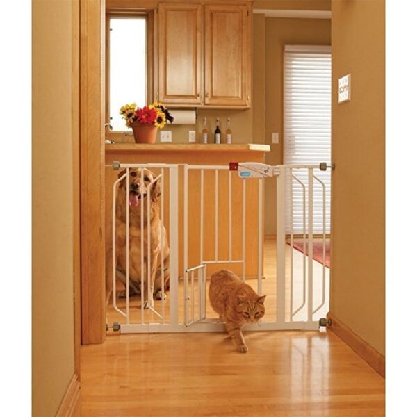 Carlson grind ekstra bred walk-thru m. kattedør, justerbar 76x74-112cm